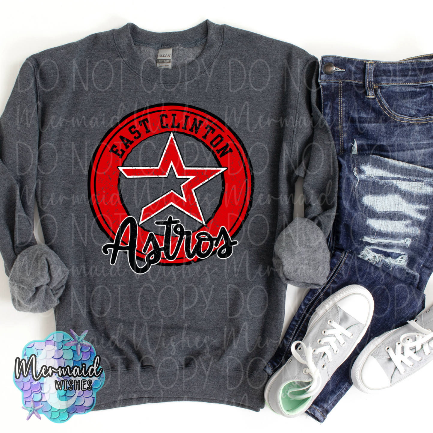 EC Astros Distressed Circle Logo