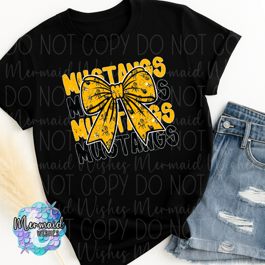 LC Mustangs Bow Distressed