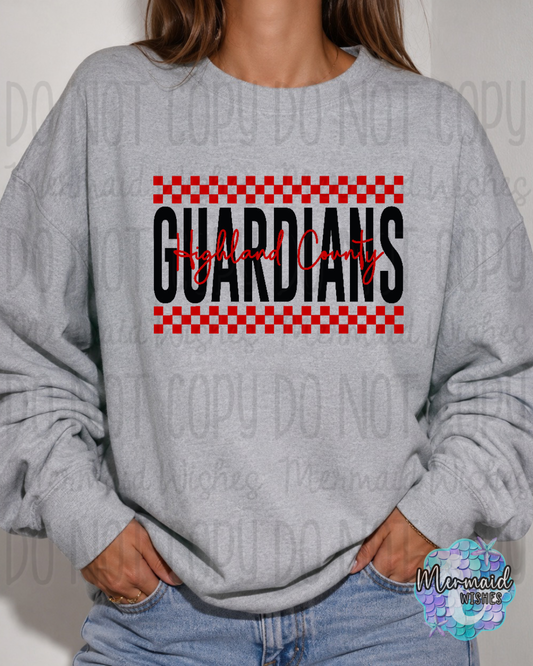 Highland County Guardians Checkered (TShirt, Tank, Crewneck & Hoodie)