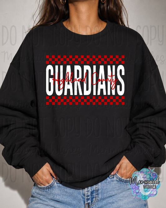 Highland County Guardians Checkered (TShirt, Tank, Crewneck & Hoodie)