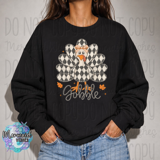 Preppy Gobble Turkey (TShirt, Crewneck & Hoodie)