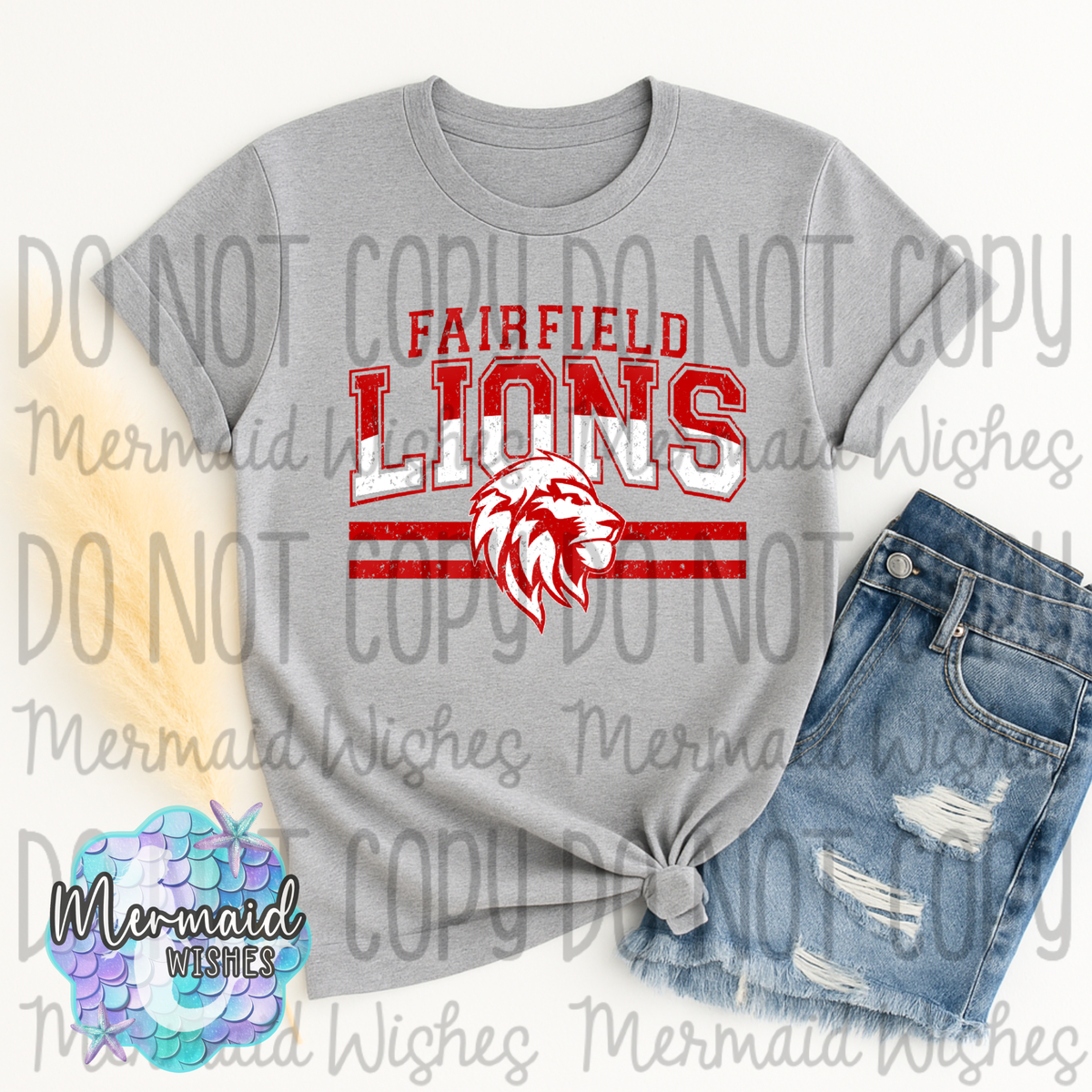 Fairfield Lions Stripes Distressed (Fairfield Lions Fundraiser)