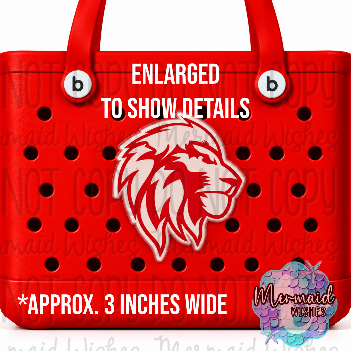 Lions Bogg Bag Charm (Fairfield Lions Fundraiser)