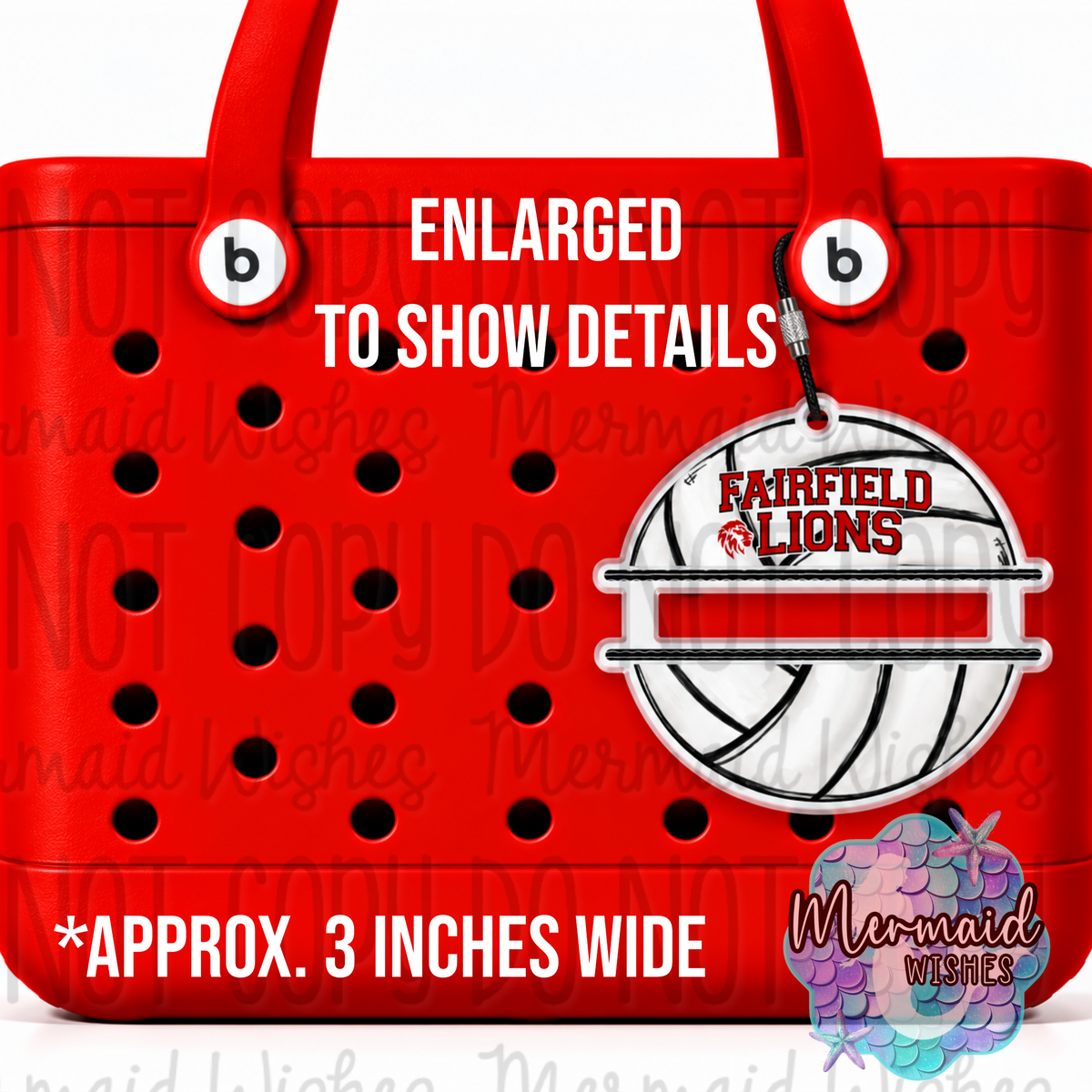 Volleyball Personalized Hair Tie Holder (Fairfield Lions Fundraiser)