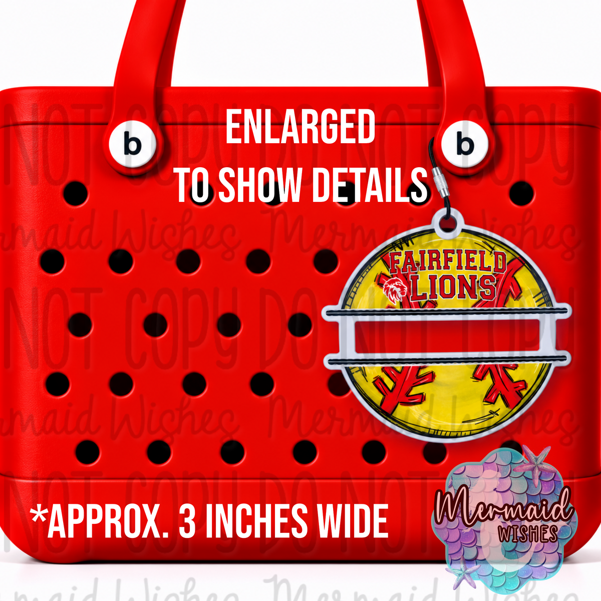 Softball Personalized Hair Tie Holder (Fairfield Lions Fundraiser)