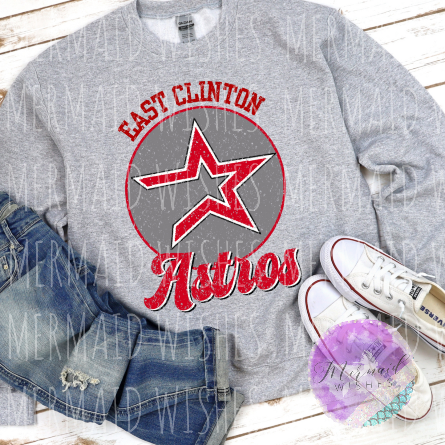 East Clinton Astros Vintage Circle (DTF)