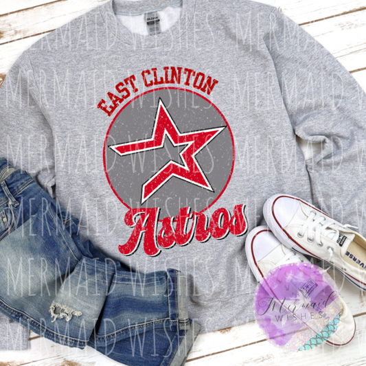 East Clinton Astros Vintage Circle (DTF)