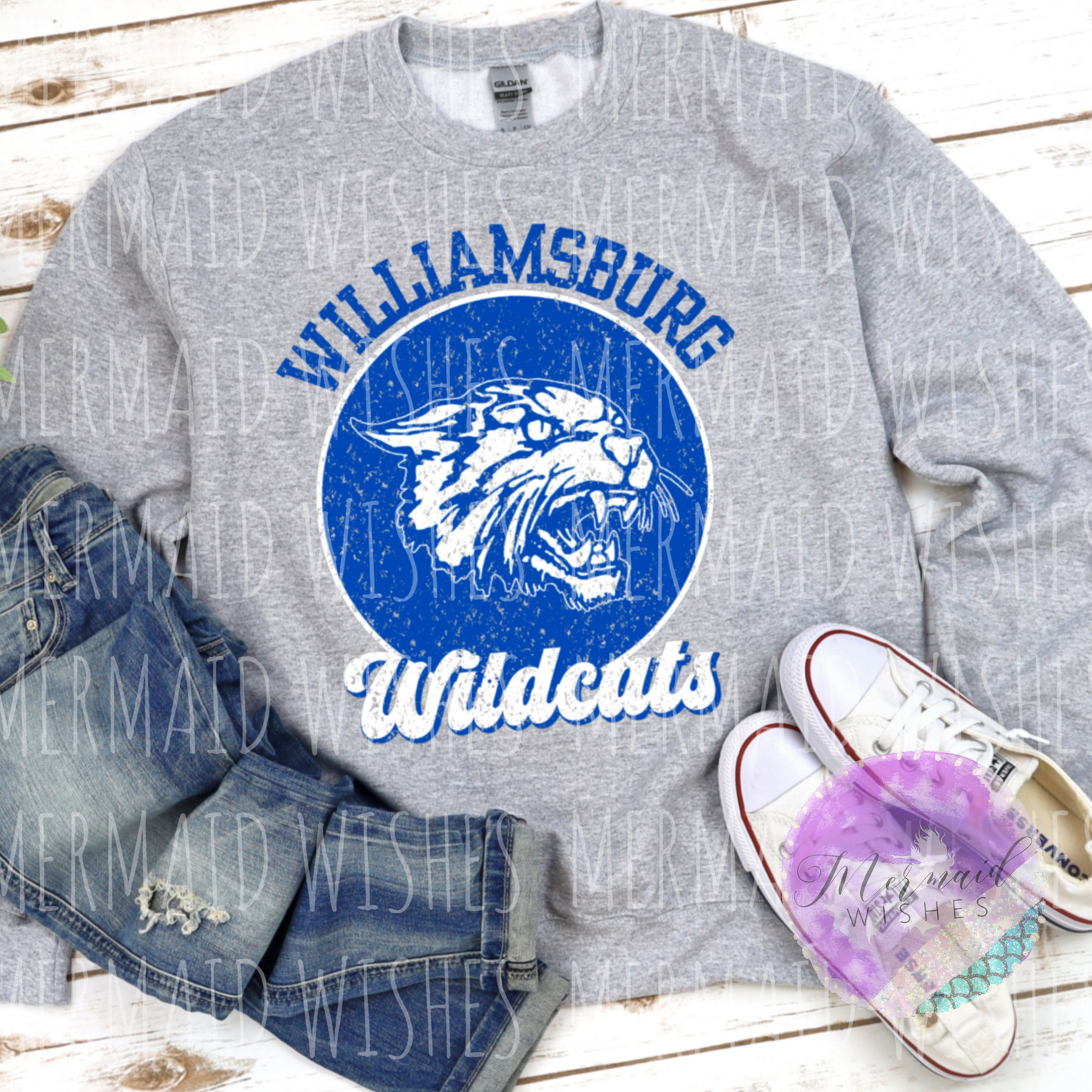 Williamsburg Wildcats Vintage Circle (DTF)