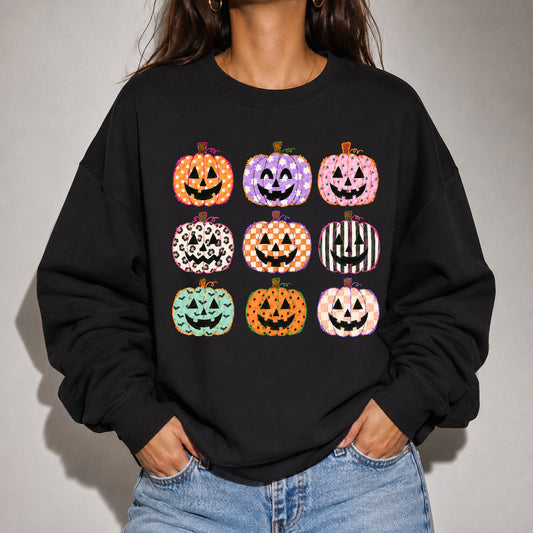 Preppy Halloween Pumpkins (TShirt, Crewneck & Hoodie)
